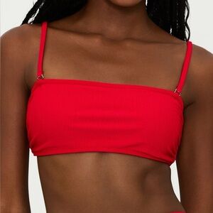 $98 NWOT Beach Riot “Kelsey” Bikini Top in Red Sz Small